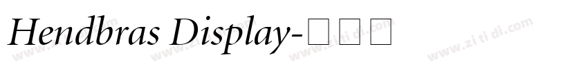 Hendbras Display字体转换
